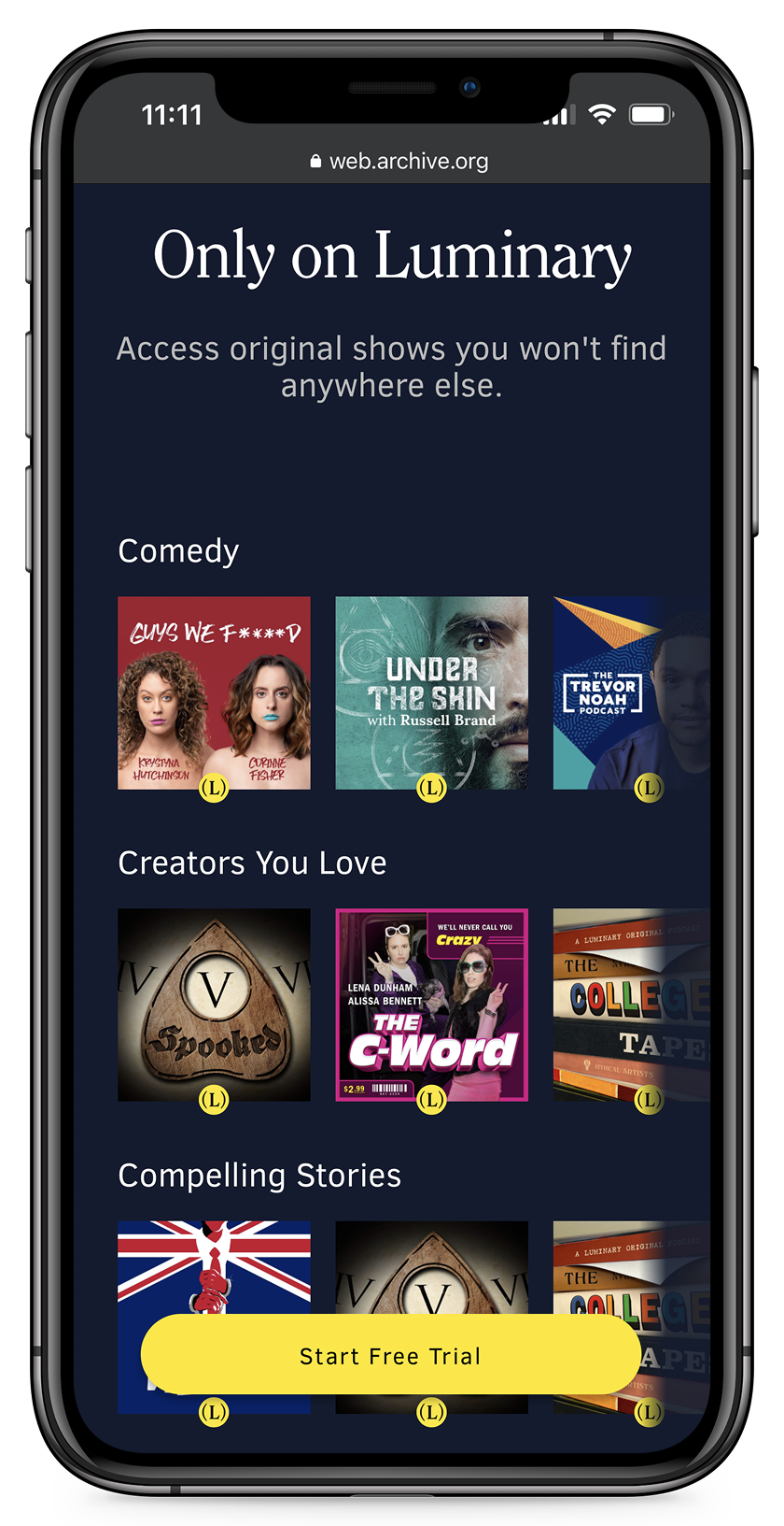 Luminary Homepage — Redesign 2